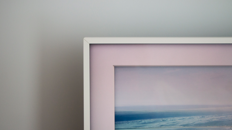 The fake matte looks very fake and, for some reasons, fields of white always look a little pink.